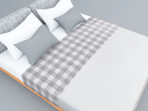 vintage bed low-poly 3D Model