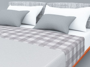 vintage bed low-poly 3D 模型