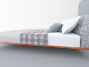 vintage bed low-poly 3D 模型