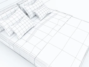 vintage bed low-poly 3D Model