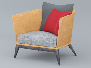 wooden chair ikea 3dsmax lowpoly model low-poly Modello 3D