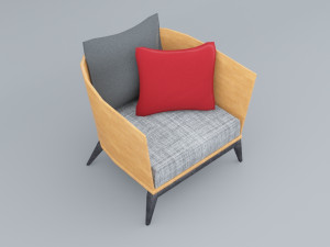 wooden chair ikea 3dsmax lowpoly model low-poly Modello 3D