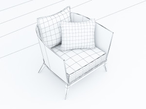 wooden chair ikea 3dsmax lowpoly model low-poly Modello 3D