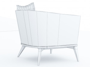 wooden chair ikea 3dsmax lowpoly model low-poly Modello 3D