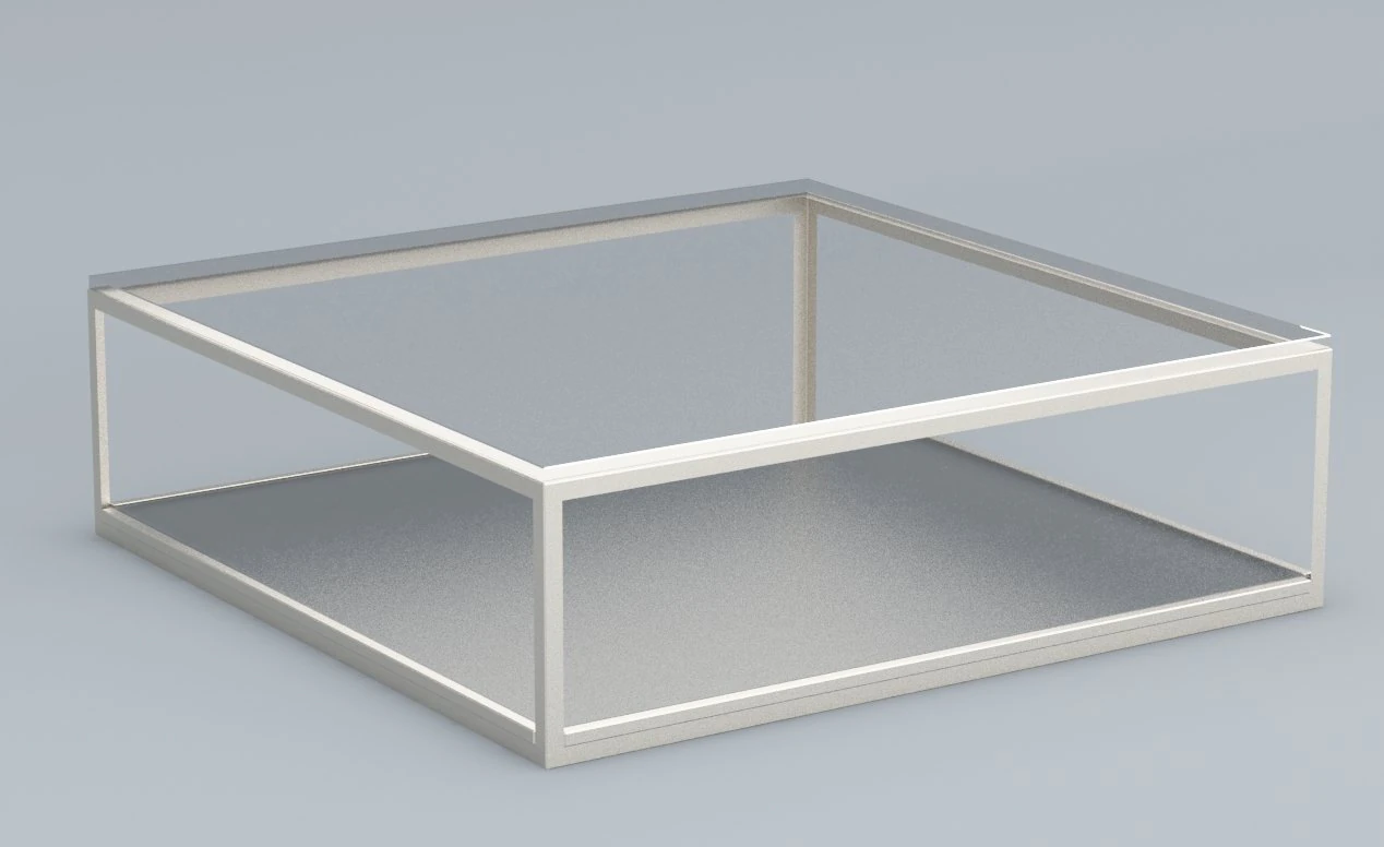 block glass coffee table low-poly 3D Model .c4d .max .obj .3ds .fbx .stl .blend 