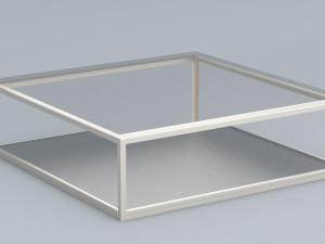 block glass coffee table low-poly Modelo 3D
