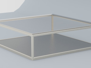 block glass coffee table low-poly 3D मॉडल