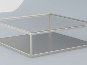 block glass coffee table low-poly 3D Model