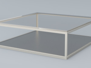 block glass coffee table low-poly 3D मॉडल