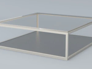 block glass coffee table low-poly 3D Model