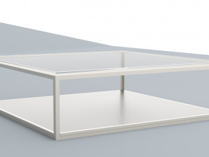 block glass coffee table low-poly 3D मॉडल