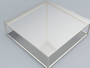 block glass coffee table low-poly 3D मॉडल