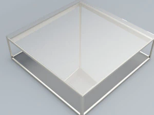 block glass coffee table low-poly 3D Model