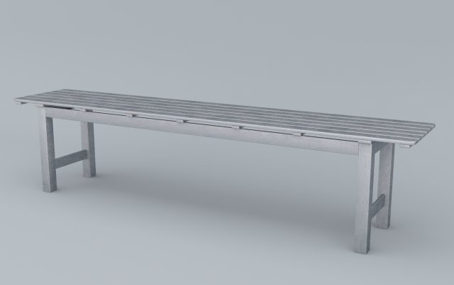 stell bench angso ikea low poly low poly 3D in 3DExport