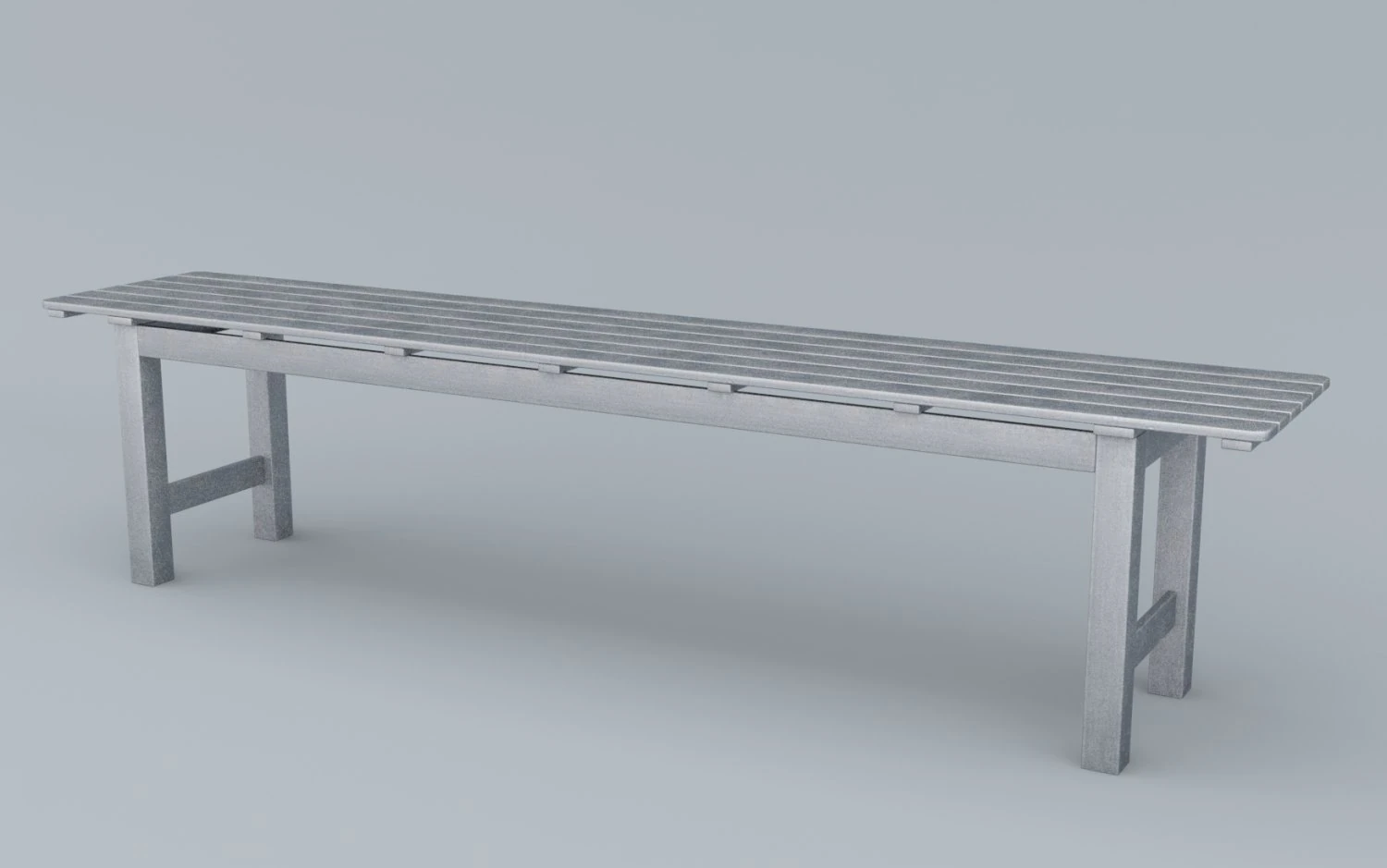 stell bench angso ikea low poly low-poly 3D Model .c4d .max .obj .3ds .fbx .stl .blend