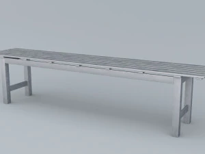 panca in acciaio angso ikea low poly low-poly Modello 3D