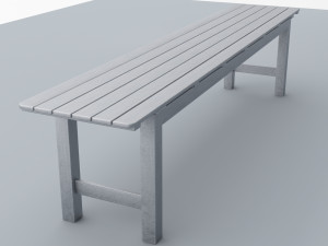 stell bench angso ikea low poly low-poly 3Dモデル