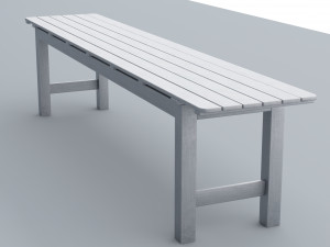 stell bench angso ikea low poly low-poly 3Dモデル