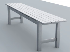stell bench angso ikea low poly low-poly 3D Model