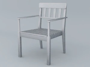 стелл стул на открытом воздухе ангсо икеа низкополигональная VR низкополигональная 3D Модель