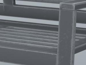 pvc bench outdoor low poly low-poly 3D Модель
