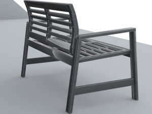 pvc bench outdoor low poly low-poly 3D Модель