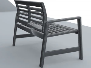 pvc bench outdoor low poly low-poly 3D Model