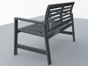pvc bench outdoor low poly low-poly 3D Модель