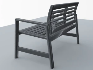 pvc bench outdoor low poly low-poly 3D Model