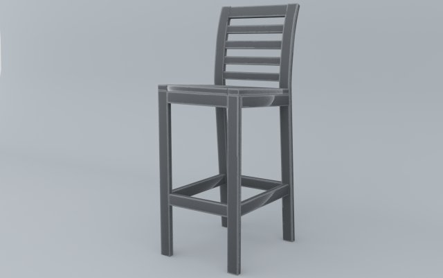 pvc tall chair outdoor low poly low-poly 3D Модель .c4d .max .obj .3ds .fbx .stl .blend 