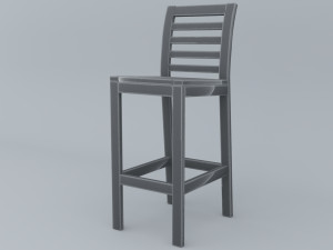 pvc tall chair outdoor low poly low-poly 3D Model