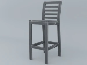 pvc tall chair outdoor low poly low-poly 3D Model