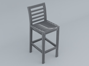 pvc tall chair outdoor low poly low-poly 3D Модель