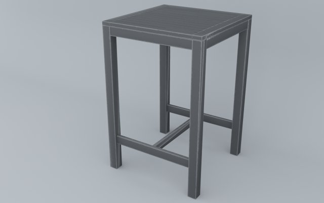 tall table pvc for outdoor low poly low-poly 3D मॉडल .c4d .max .obj .3ds .fbx .stl .blend 