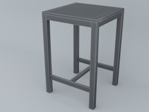 tall table pvc for outdoor low poly low-poly 3D Model