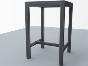 tall table pvc for outdoor low poly low-poly 3D मॉडल