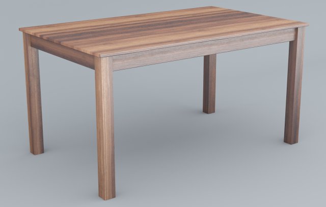 wooden table bjursnas ikea low-poly 3D Model .c4d .max .obj .3ds .fbx .stl .blend 