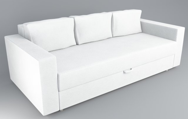 sofa-bed ikea friheten low-poly 3D Модель .c4d .max .obj .3ds .fbx .stl .blend 