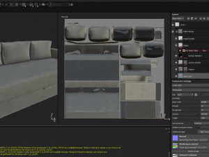 sofa-bed ikea friheten low-poly 3D Model