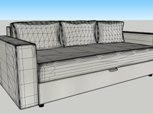 sofa-bed ikea friheten low-poly 3D Модель