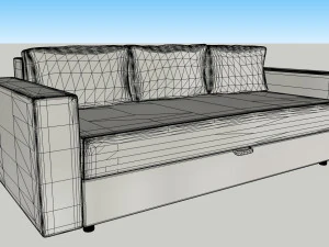 sofa-bed ikea friheten low-poly 3D Model
