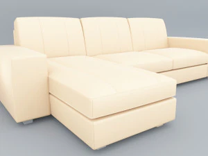 canap&eacute; en cuir kivik ikea low-poly Modèle 3D