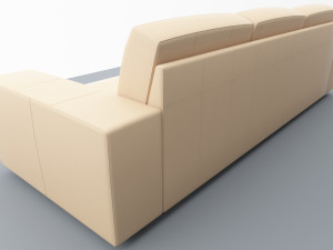 leather sofa kivik ikea low-poly 3Dモデル