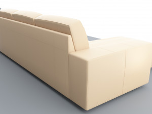 leather sofa kivik ikea low-poly 3Dモデル