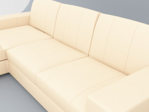 leather sofa kivik ikea low-poly 3Dモデル