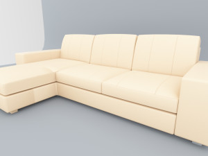 leather sofa kivik ikea low-poly 3Dモデル