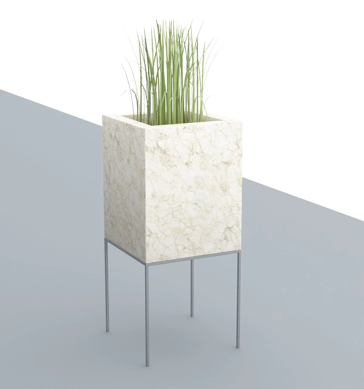 plant low poly marble case low-poly 3D Model .c4d .max .obj .3ds .fbx .stl .blend 