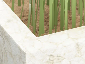 plant low poly marble case low-poly 3D Model
