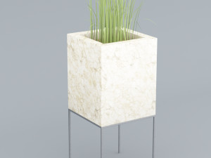 plant low poly marble case low-poly 3D 모델