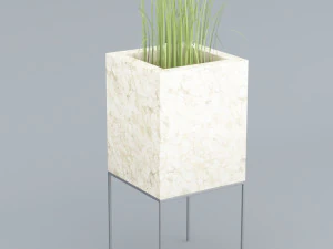 plant low poly marble case low-poly 3D Model